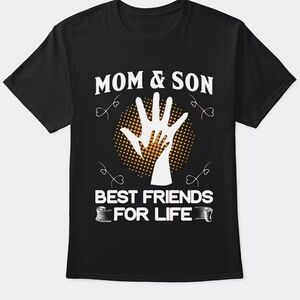 🆕 in bag Mom & Son Best Friends for Life Black T-Shirt      Size: Medium